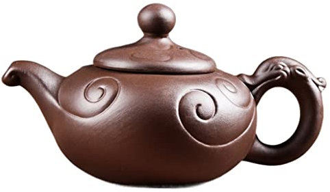 LOSTIS Teiera Ghisa Teiere Giapponese Teiera da 350 Ml Teiera in Argilla Viola Teiera A Mano Pura Teiere di Grande capacità Teiera in Ghisa Teiera Giapponese