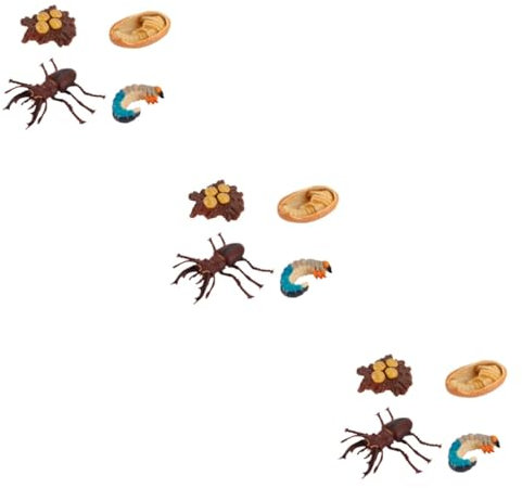 ibasenice 12 STK Wachstumszyklus Spielzeug Modelle anzeigen Insektenwachstumsmodell Kinderspielzeug Spielzeuge Ornament Insektendekoration Partydekoration Tier Dekorationen einstellen Abs