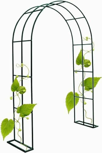 Garten Arco Metallgartenbogen Mit Bogen Für Kletterpflanzen 120x220 cm 200x230 cm 280x250 cm 350x250 cm Erz Der Pflanzendekoration Für Hochzeiten (Farbe: Schwarz, Größe: 140 X 230 cm/4