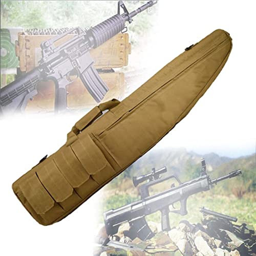 ANSNOW Doppelte Gewehrtasche, Airsoft-Gewehrtasche, Aufbewahrungstasche, Schießstand, Paintball, Taktische Waffentasche, Gewehre, Waffenrucksack/Braun/1 M