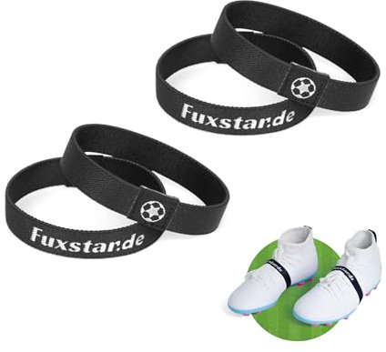 FUXSTAR - Das Schnürsenkel-Fixierband™ für Fußballschuhe, Schnürsenkel Halter gegen aufgehende Schleifen, bekannt aus Profi-Fußballcamps, aus nachhaltigem rPET (2 Paar)