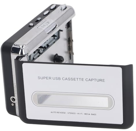Tonysa Tragbarer USB-Kassetten-zu-MP3-Konverter, Retro- und Klassischer Kassettenspieler für MP3-Player, CD. Kassettenrekorder-Konverter, mit Kopfhörern, für Sport oder Reisen