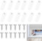 12 Stück Plissee Halterung Ersatzteile Set, Schnurhalter und Spannschuhe für Verspannte Plissees, Klemmträger mit Schrauben, Ideal für Rahmenmontage (Weiß)