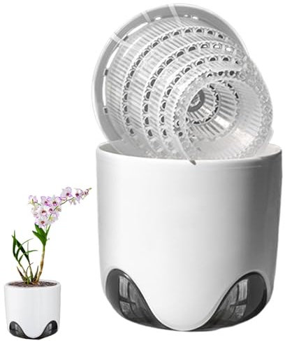 Jardinera Con Manga Para Orquídeas - Maceta De Orquídeas De Tela, Elegante Soporte Para Orquídeas | Jardinera Decorativa De Orquídeas De Doble Capa Ajustable, Herramienta De Plantación Para Alféizar
