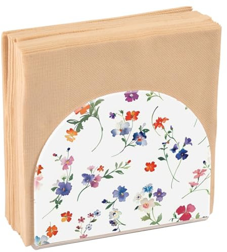 Serviettenhalter für Tisch, Aquarell, kleine Blumen, Acryl-Papierserviettenhalter, Küche, Seidenpapierspender, Cocktail-Serviettenhalter für Esstisch, Partygäste, Badezimmer