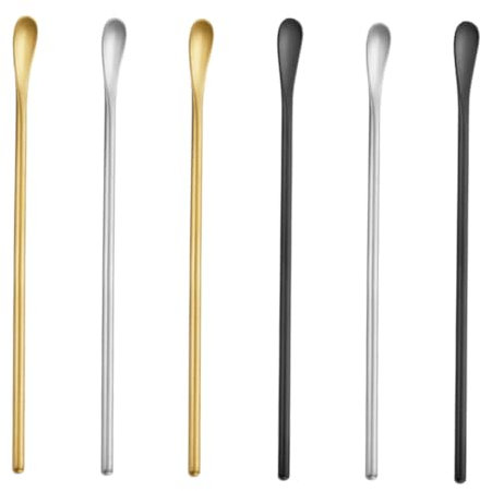 Alipis 6 Pièces Lot de Cuillères à Dessert Résistantes à Usure Cuillères à Gâteau Et Acier Inoxydable