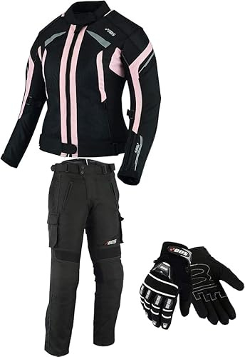 BOSmoto MOTORRADKOMBI JACKE + HOSE + HANDSCHUHEN - BIKE MOTORRAD ROCKER TOURING in verschiedenen