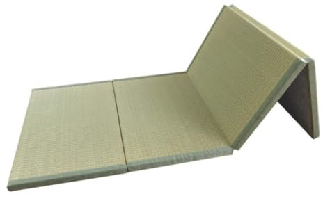 Japanische Rush Grass Bodenmatte, Futonbett, faltbar, feste Yoga-Matratze, traditionell, 90 x 200 x 3,5 cm