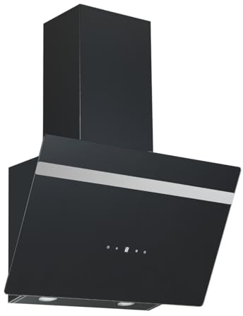 PKM Dunstabzugshaube S20-60ABTH | schwarz | 60cm Breite | Display mit Touch Control
