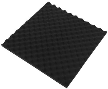 ULDIGI Pannello Fonoassorbente a Forma di Cartone per Uova in Spugna Nera, Alta Densità, Facile da Installare, per Teatri e Ambienti Necessità di Riduzione del Rumore