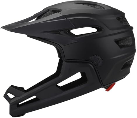 Casco de Bicicleta Hombres Adultos: Cascos de Bicicleta para Adultos, Casco de Bicicleta de montaña para | Cara Completa Resistente a los choques con Reposo en la Barbilla extraíble y Visera,