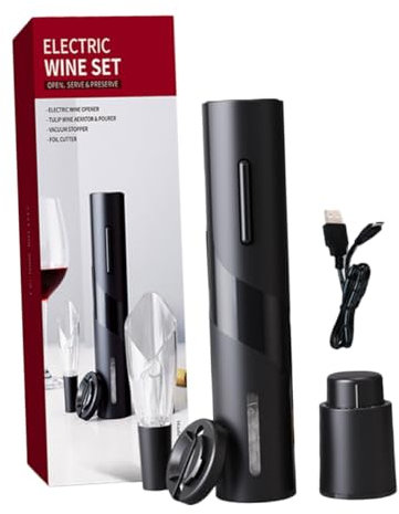 PRETYZOOM Sacacorchos Eléctrico Para Vino Abrebotellas De Diseño Refinado y Duradero Para Fiestas y Celebraciones Carga Rápida y Conveniente Usb
