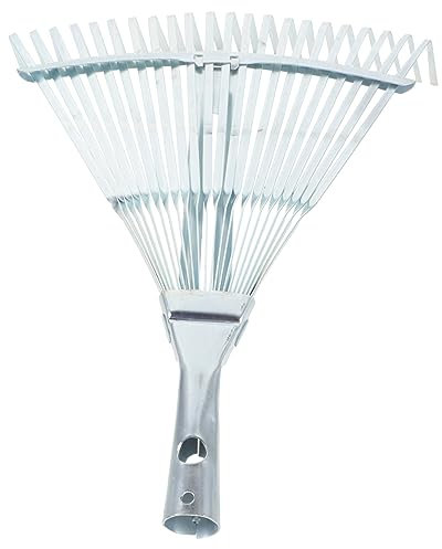 HOLIDYOYO Tête De Râteau à Feuilles Robuste en Métal, Tête De Râteau De Jardin Réglable 29-46 Cm, 22 Dents pour Pelouses Et Jardins, Usage Polyvalent Et Remplacement