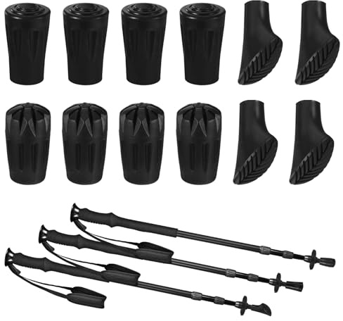 Nordic Walking Stöcke Gummipuffer Nordic-Walking-Stöcke Stock Ersatzteile Wanderstöcke Pads Gummi Gehstock Gummipuffer für wanderstöcke Faltbar Klappbar Wanderstöcke Verstellbar Walkingstöckepuffer