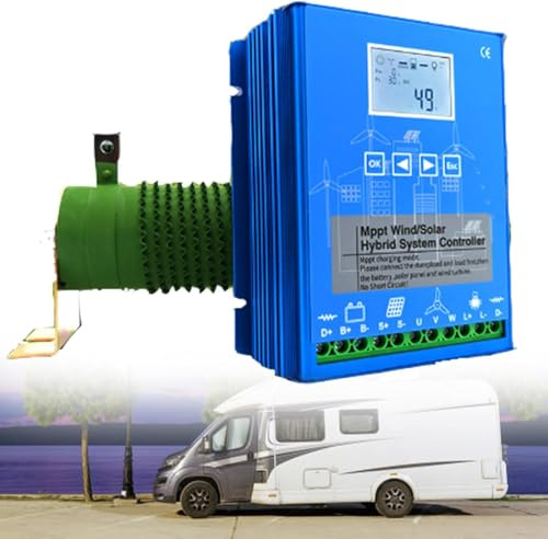 KLYDBMYT Controlador de Carga híbrido eólico-Solar de 12 V y 9000 W, regulador MPPT, Controlador de Refuerzo híbrido eólico-Solar para aerogenerador.