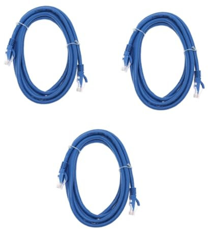 NUOBESTY 3 Piezas Cable Ethernet de Metros Conector de Transmisión Conexiones de Lan Compatible con Dispositivos Servidores Impresoras y Routers