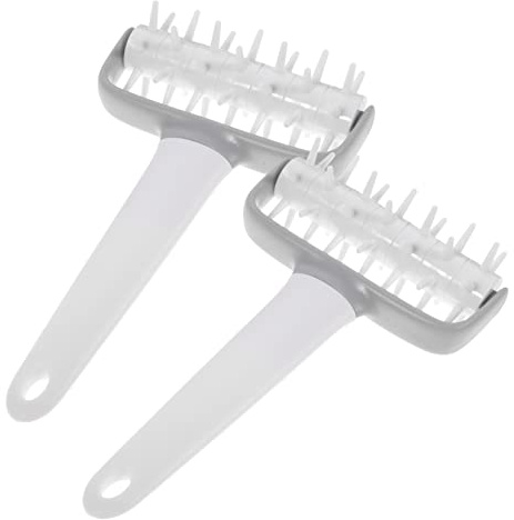 SOLUSTRE 2pcs Pizza Dough Hole Puncher Pastry Dough Docker Reusable Baking Tool Set for Homemade Pizza and Pastry Making