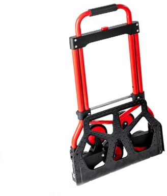 LMMIAMZ Heavy Duty Adjustable Hand Truck Folding Trolley Cart Foldable Truck Multi Purpose Barrow with Wheels Compact and Lightweight Trolley and Sack Truck Suitable for Stairs r