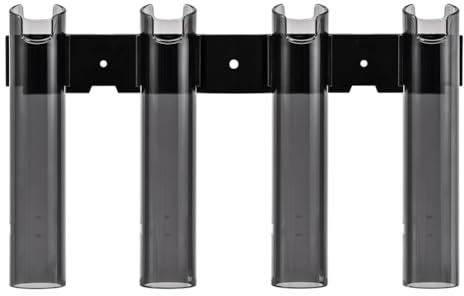 Wzxksoac Yacht Fishing Pole Rod Holder for Boat, 4 Tube Wall Mount Rod Rack Side Storage Tool Garage