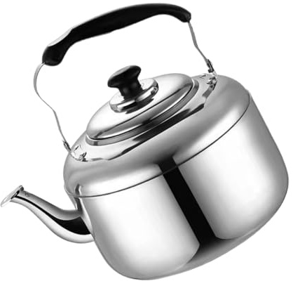 Toyvian Hervidor Silbante De Acero Inoxidable Tetera Para Hervir Agua Hogar Silbato y Capacidad Grande Para Uso Cocina