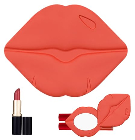 Lip Gloss Balm Holder - Adhesive Lipstick Stand with Rotation, Flexible Adjustable Design for Built In Mirror, Ideal Bathroom, Bedroom, or Vanity Organization for Women