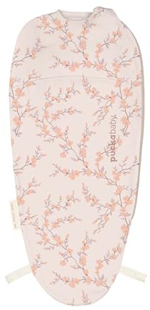 PUCKABABY - Baby-Pucksack 0-3 Monate | 44-62 cm - Piep - Ganzjahres Pucktuch - 0.5 TOG - Baumwolle - Blossom