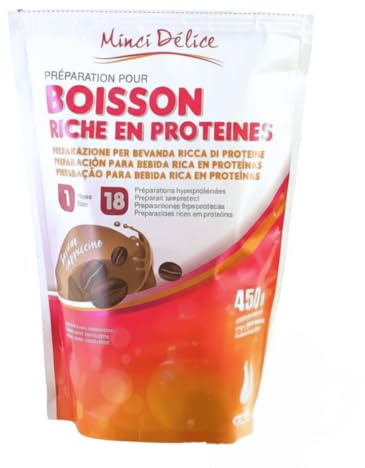 Boisson hyperprotéinée cappuccino maxi sachet 450g 18 portions