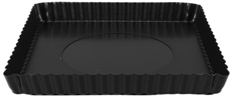 Artibetter Teglia e Rivestimento Antiaderente Distribuzione Uniforme del Calore in al Carbonio con Fondo Rimovibile per Domestiche per Pizza Quadrata e Fai-da-te
