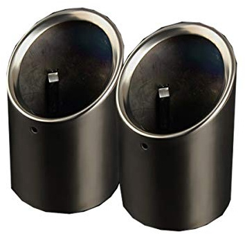 Chaoben New 2pcs Black Stainless Steel Tailpipe Exhaust Muffler Rear Tail Pipe Tip Cover Trim Custom Fit for VW Jetta Sedan 2013 2014 2015 2016 2017 2018 2019 2020 2021