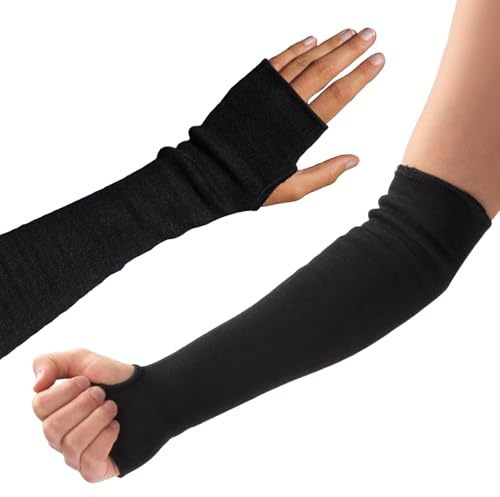Synergy FlowArts Kevlar-Ärmel (Paar) – Brandschutzhandschuhe – doppellagig – dehnbar, Schwarz, Einheitsgröße