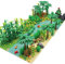 Feleph Jungle Animals Garden Building Blocks Bricks with 2 Base Plates, Forest Tree Plants Flowers Bush Wildlife Zoo Pack, Botanical Parts Toy Compatible with Major Brands