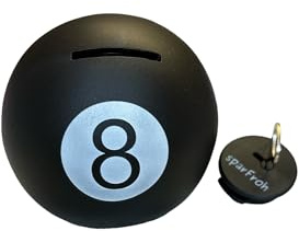 Billardkugel Spardose 8 Schwarz