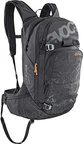 EVOC LINE R.A.S. PROTECTOR 22 zaino airbag da valanga, zaino da sci (NEURALITE SYSTEM, ali dei fianchi con tasche con zip, scomparto per vescica di idratazione 3l, PROTECTOR CRASH REPLACEMENT), Nero