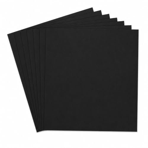 DJP Blanko-Karton, 30,5 x 30,5 cm, Schwarz, 240 g/m², für Scrapbooking, Basteln, Visitenkarten