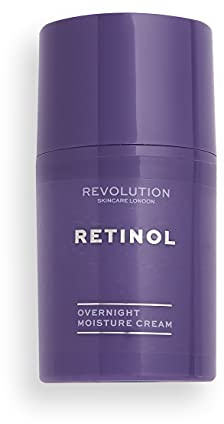 Revolution Skincare London, Retinol Overnight Face Cream, Reduces Fine Lines/Wrinkles/Blemish Formation, Fragrance Free, Vegan & Cruelty-Free, 50 ml