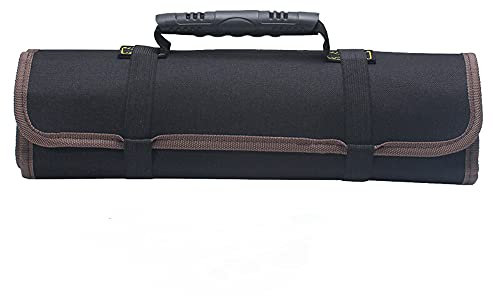 Maizoon Werkzeugtasche, Elektriker Mechaniker Rolle Tragbare Leinwand Aufbewahrungstasche, dick und verschleißfest, UH01 schwarz
