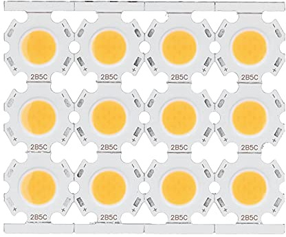 Tissting Chip LED Rotondo, Sorgente Luminosa Alta Potenza 5W 15-17V con Dissipatore Calore, Installazione Semplice per Illuminazione Interna, Lampade da Tavolo, Fari Esterni