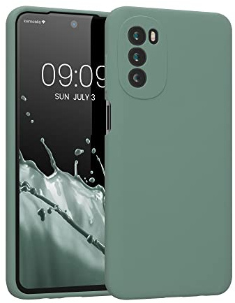 kwmobile Carcasa Compatible con Motorola Moto G52 / Moto G82 5G Funda - Case TPU y Silicona antigolpes - Apto Carga inalámbrica - Verde Bosque