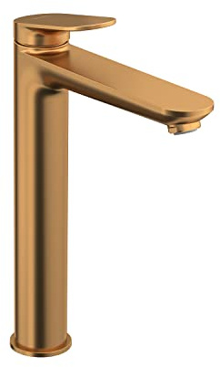 Duravit Wave Waschtischarmatur, Größe XL (Auslauf Höhe 236 mm), Wasserhahn Bad, Armatur Waschbecken, Bronze Gebürstet