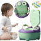 SUQ Töpfchentrainer, Toilettensitz Kinder, Kindertoilette, Töpfchen-Trainer für Kindern, für Babys und Kinder stabiler Babytopf, kinderfreundliches Design, lustige Art Üben von Kleinkindern (Grün)