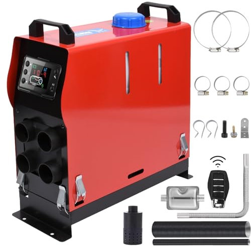 Gtzly CalefaccióN Estacionaria, Calentador de Estacionamiento DiéSel Todo En Uno de 5 Kw, Calentador de Litera de Estacionamiento con Control Remoto Y Monitor LCD (Color : 12V)