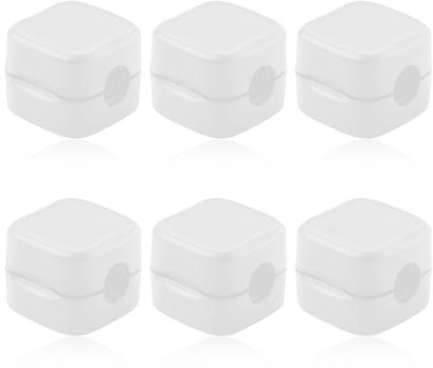 6 fermacavi magnetici con clip, multiuso, per la gestione e l'organizzazione dei cavi di ricarica e dei fili, per casa, ufficio, scrivania, parete, auto (bianco)