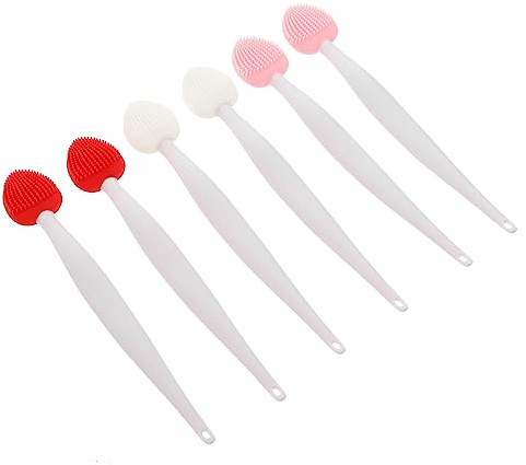 Silikon Gesichtsreinigungsbürste für Nase, 6 Stück, Handlich | Nasenreiniger, Tiefenreinigung für Gesicht und Lippen, Leichtes Beauty Tool