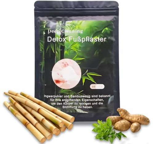 Enjoy-Your-Home Detox Fußpflaster (10er Pack) - Original Deep Cleansing Fußpads mit natürlichen Inhaltsstoffen für tiefen Schlaf, Stressabbau & Entgiftung - Wohlbefinden für Zuhause