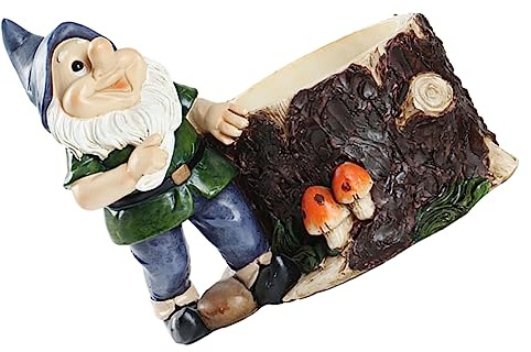 BESPORTBLE 1pièce Pot De Fleurs Résine avec Nain Créatif pour Plantes Succulentes Décoration De Bureau Et Intérieur Accessoire De Jardin