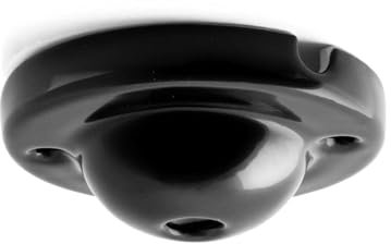 3 pezzi – minimal baldacchino in porcellana, ideale per lattine, nero smaltato