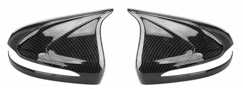 YOUKEJNM Auto Spiegelkappen Auto-Seitenrückspiegel-Abdeckungsschale Autozubehör Ersatz Für W205 W213 X253 Für C E Für GLC Für GLA Für GLB-Klasse Rückspiegelgehäuse(Carbon Fiber)