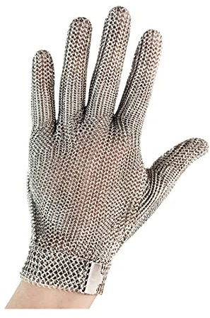 JOLIANE Edelstahl-Ring-Mesh-Handschuhe Anti-Cut-Messer-resistente Kettenhemd-Stahlband-Küchen-Metzger-Handschuhe gelten for Holzschnitzereien, Zimmerei- und Messerarbeiten - Arbeitshandschuhe(XS)
