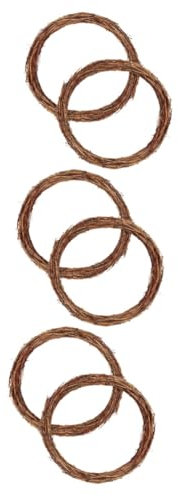 Warmhm 6 STK Kranz Kreis Kranzmaterial selber Machen Weihnachtskranz aus Weinreben Blumenkranz Ring Weihnachtsgirlande weihnachtskränze Kranz Rattan Kreis Kranzrahmen selber Machen