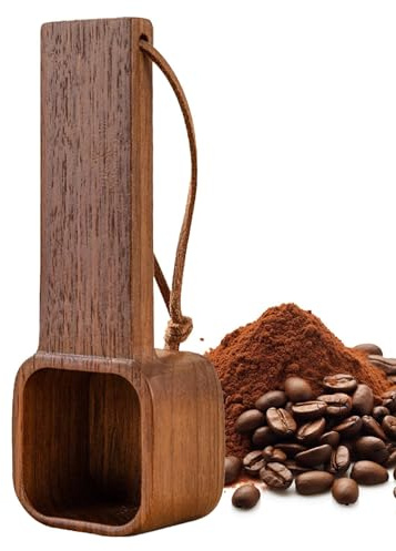 Pala da caffè in legno, cucchiaino da caffè in legno | misurino misurino in legno massello di noce naturale per contenitori, farina di tè
